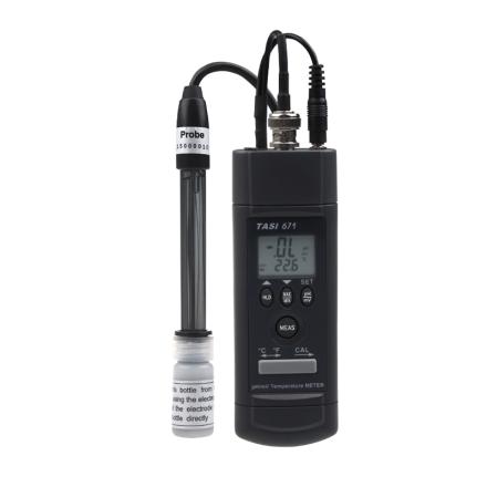 TASI TASI-671 PH acid alkalinity meter pH range: 0.00~14.00ph Temperature range: 0 ℃~ 80 ℃ 