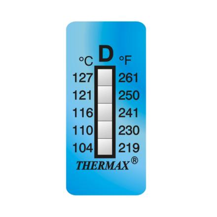 Thermax (TMC) 5 grid D temperature recording paper 104~ 127 ℃