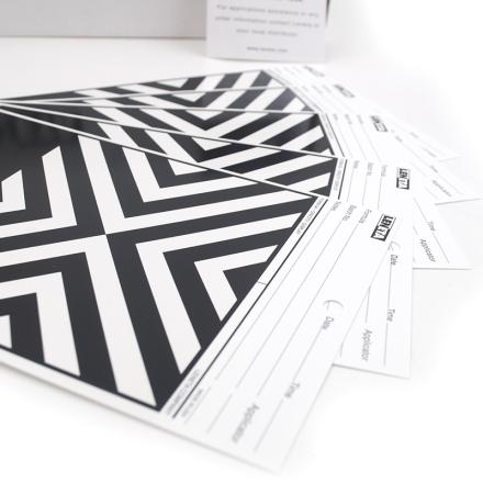 Leneta 9A sealed Opacity Chart with black and white stripes