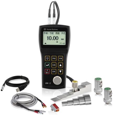 YUSHINDT UM-2 Ultrasonic Thickness Gauge Built-in 7 kinds of probe compensation lines, two-point calibrated