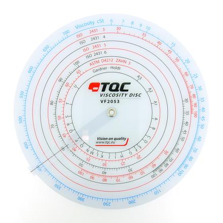 TQC VF2053 粘度对照表盘 各种标准粘度杯快速换算对照表图片