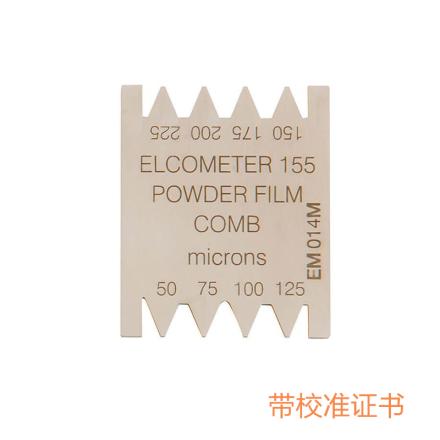 Elcometer 155 QCB15513573-5 Uncured powder coating Wet Film Comb Certificate