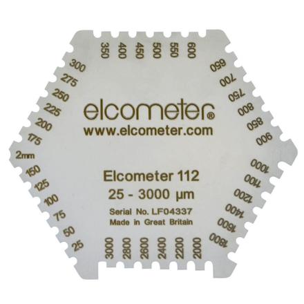 UK Elcometer112 B112----1B Hexagonal Wet Film Comb Hexagonal WFT gauge 25~ 3000&micro;m