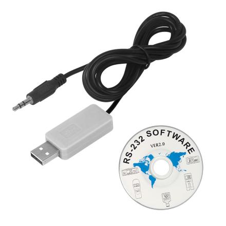 LANDTEK 232 data cable set, including 232 data cable and software CD-ROM for LANDTEK Thickness Gauge