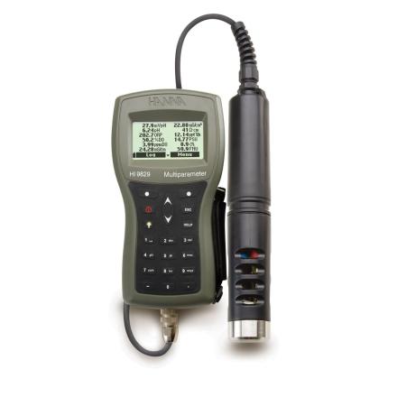 HANNA HI9829-11042 high-precision multiparameter Water Quality Analyzer pH/ORP/EC/DO/turbidity 4 meters probe 230V