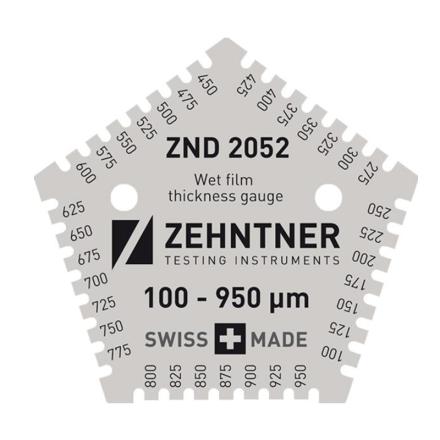 Zehntner ZND2052 Wet Film Comb Wet Film Thickness Gauge