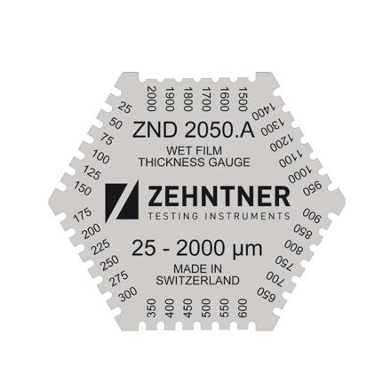 Zehntner ZND2050. A Wet Film Comb Wet Film Thickness Gauge