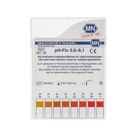 MN 92130 Precision pH test paper Measurement range 3.6~ 6.1pH