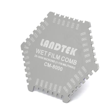 LANDTEK CM8000 hexagonal wet-film gauge wet-film card, for WFT on the surface of a new paint layer, stainless steel material