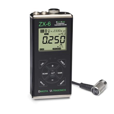 DAKOTA ZX-6 Ultrasonic Thickness Gauge with PT-102-2700 Probe