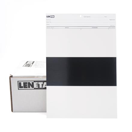 Leneta 3B sealed Opacity Chart on white medium black under white