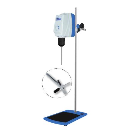 HUXI RWD50E Four-Blade Stirrer Four-Blade Impeller Slurry 100mm Rod Length 300mm