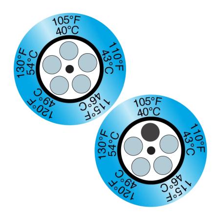 Thermax bell type 6 temperature sensitive discoloration paper 171/177/182/188/193 ℃