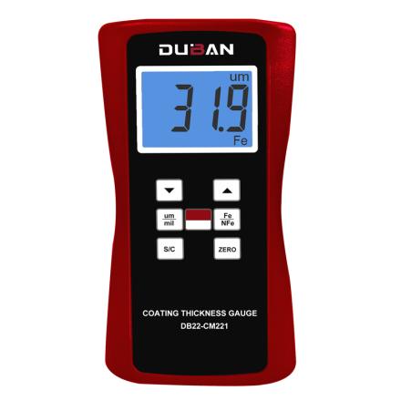 DUBAN DB22-CM221 Coating Thickness Gauge with F/NF probe Measurement range 0~2000&mu;m