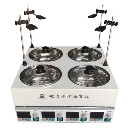 RONGHUA  DF-4 Thermal Magnetic Stirrer 4 station independent temperature control, anti-dry burning/Oil Bath/Water Bath