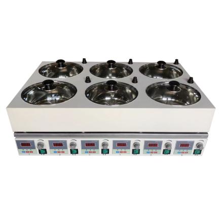 RONGHUA  DF-6 Thermal Magnetic Stirrer 6 station independent temperature control, anti-dry burning/Oil Bath/Water Bath