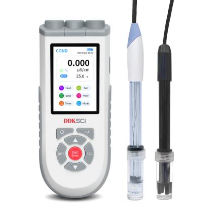 DDKSIC PC10 Portable pH, Conductivity Meter (Color Screen) pH/mV (ORP electrode optional)/conductivity/resistivity/TDS/salinity/℃