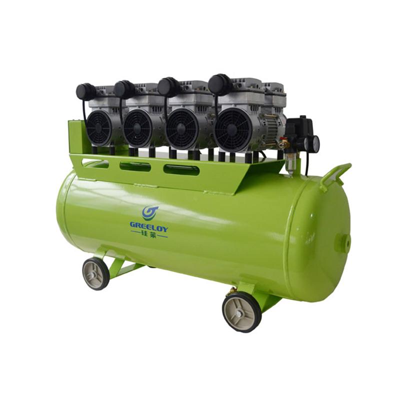 GREELOY GA-84 silent oil-free Air Compressor Power is 3200W with 4 pump heads