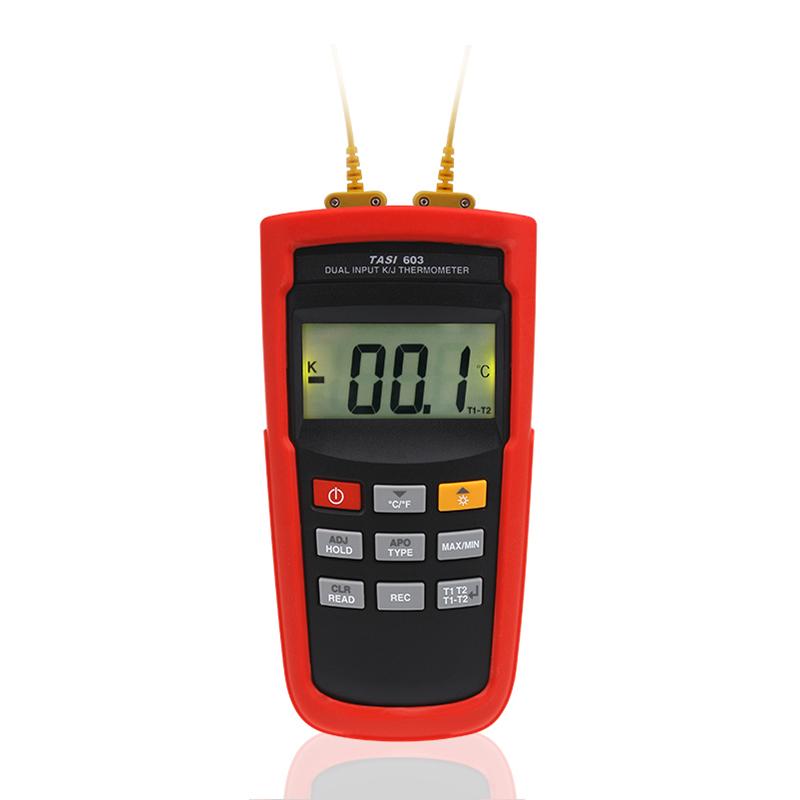 TASI TASI-603 Portable Thermocouple Thermometer with 0.1 ℃ dual channel resolution