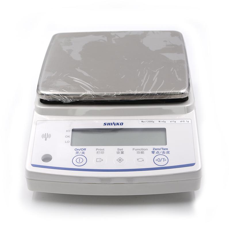 新光AB12001C电子天平0.1g按键面板细节图