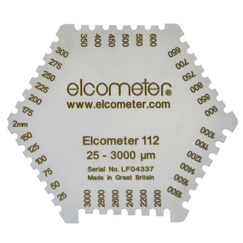 UK Elcometer112 B112----1B Hexagonal Wet Film Comb Hexagonal WFT gauge 25~ 3000&micro;m