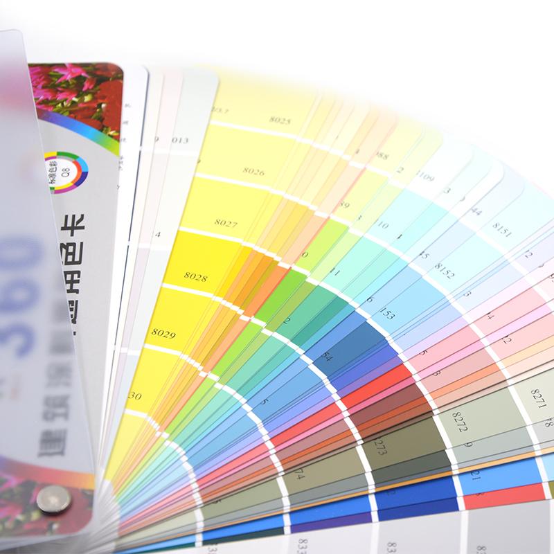 邱氏色卡Q8建筑涂料通用色卡扇形实拍图