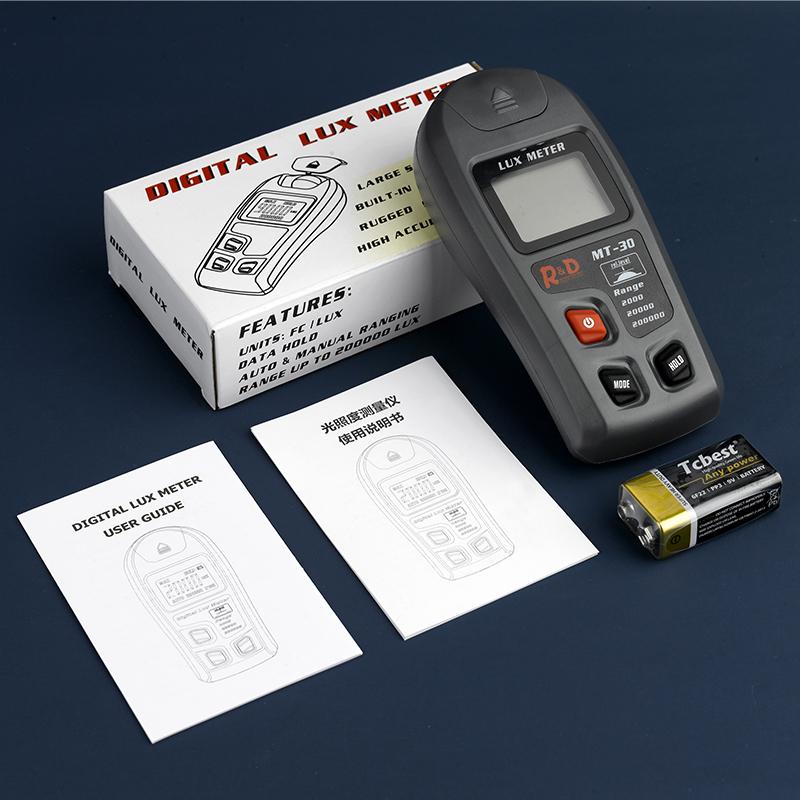 红龙仪表 MT-30 数字照度计包装图