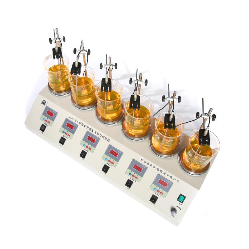 常州荣华 HJ-6A 数显恒温六头磁力搅拌器展示图