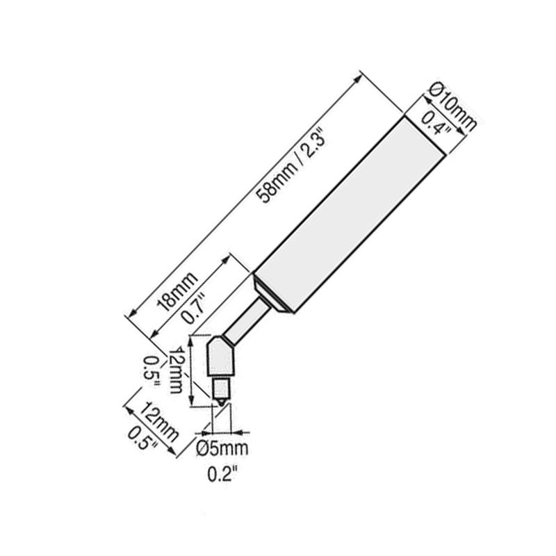 Defelsko N45S split 45 &deg; micro probe, thin coating