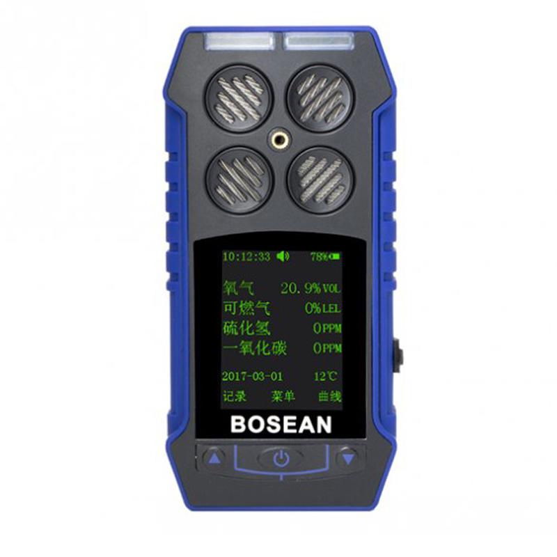 BH-4 Portable 4 in 1 Gas detection alarm, hydrogen sulfide/carbon monoxide/oxygen/combustible gas