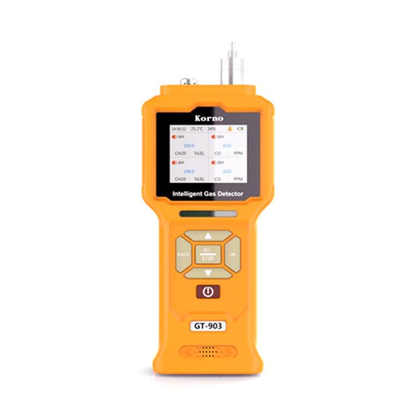 KORNO GT903-F4 Portable 4 in 1 Gas Detector testing CO/H2S/O2/EX