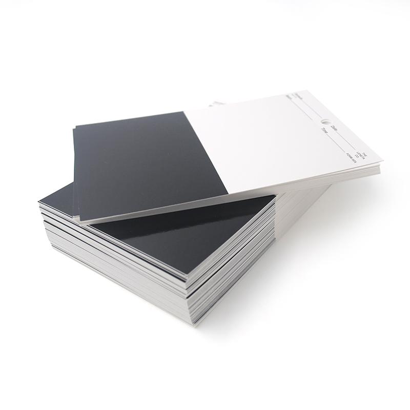 Leneta 5DX sealed Opacity Chart black and white in half, top white and bottom black