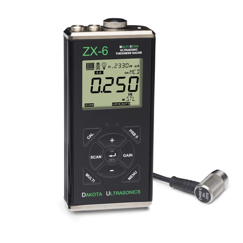 DAKOTA ZX-6 Ultrasonic Thickness Gauge with PT-102-2700 Probe