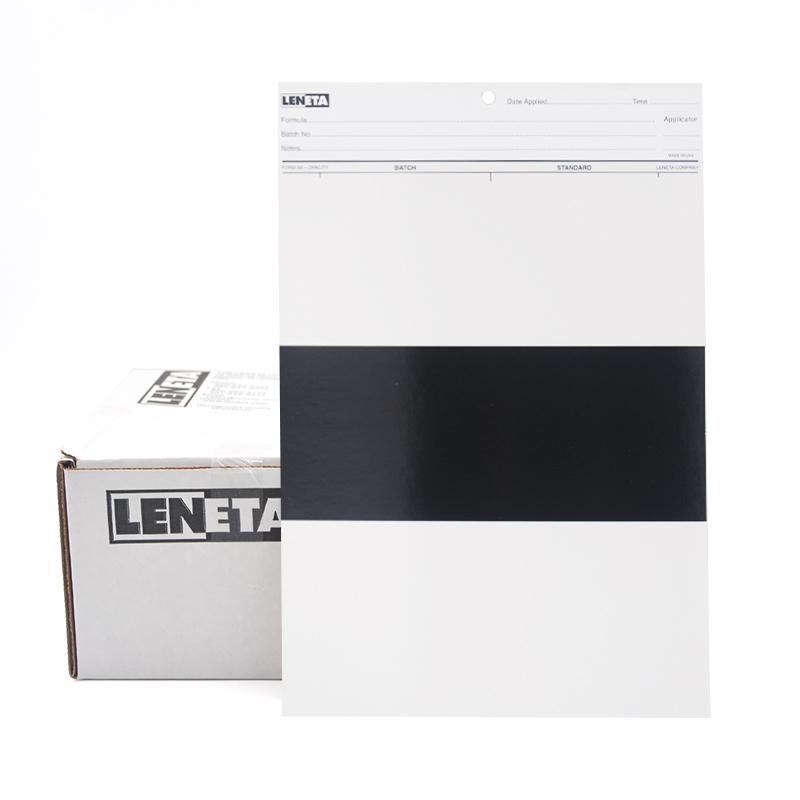 Leneta 3B sealed Opacity Chart on white medium black under white