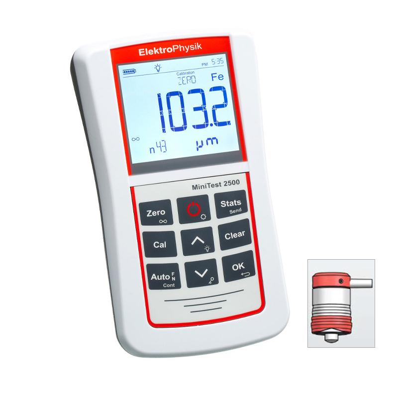 EPK MiniTest 2500 N10 Coating Thickness Gauge Rubber, Plastic, Glass and other insulating layers on non-ferrous metals