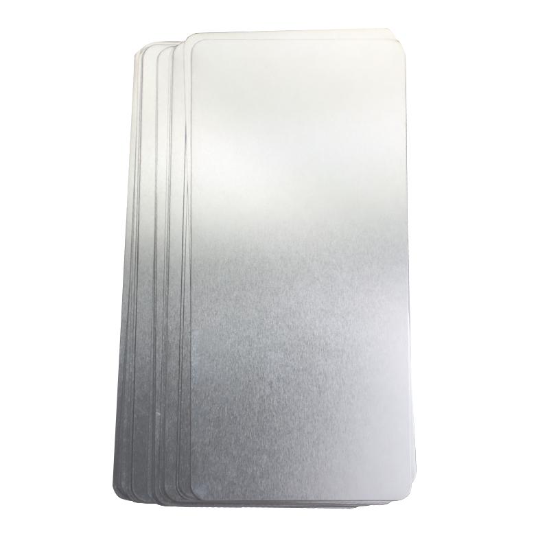 Test grade tinplate sheet 150 * 100 * 0.4 rounded corners, experimental special tinplate sheet