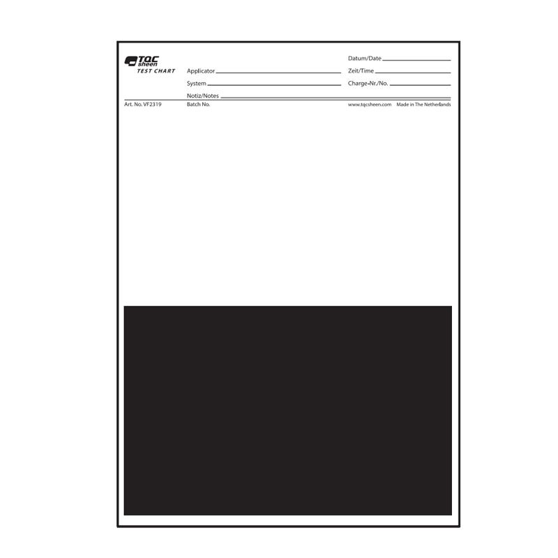 TQCsheen VF2319 Opacity Chart on white and black