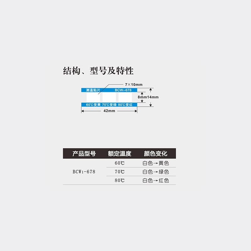 长龙BCW4-70反光型测温贴片图5