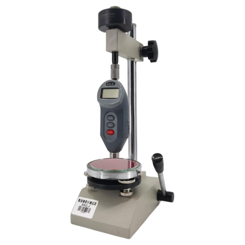 Hypertherm HS-A digital display Shore A type rubber durometer with test bracket