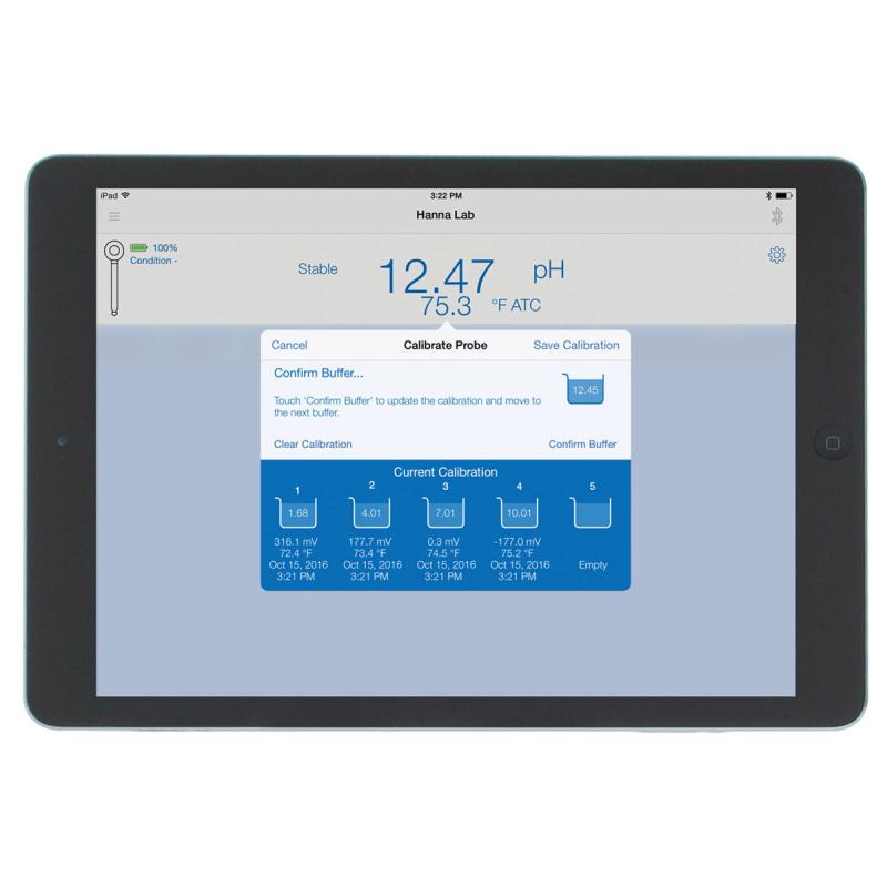 HANNA HI12922 蓝牙可填充锥形玻璃酸度电极图4