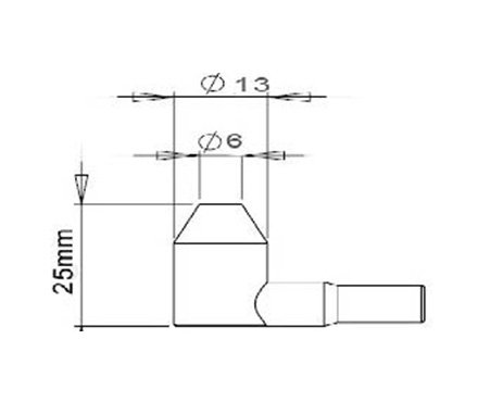 Deguang Electronics D7004 Ultrasonic Thickness Gauge Probe, mainly used for measurement of thin walls and small arcs