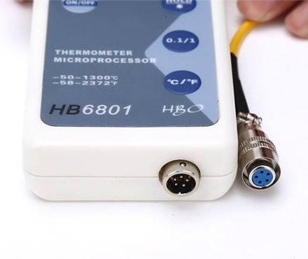 海宝仪器HB6801手持工业温度计接口细节图