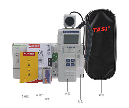 特安斯TASI-631照度计包装配件图