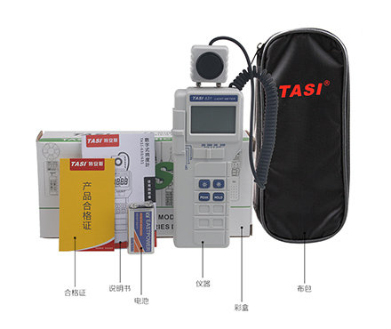 特安斯TASI-630照度计包装配件图
