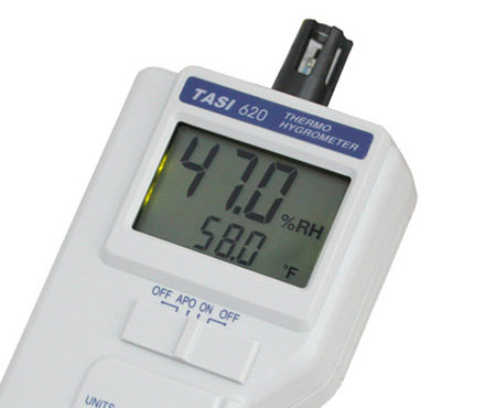 特安斯TASI-620温湿度计显示屏细节图
