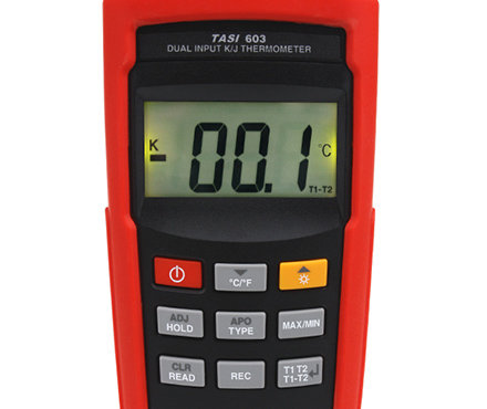 特安斯TASI-603热电偶温度计液晶显示屏细节图