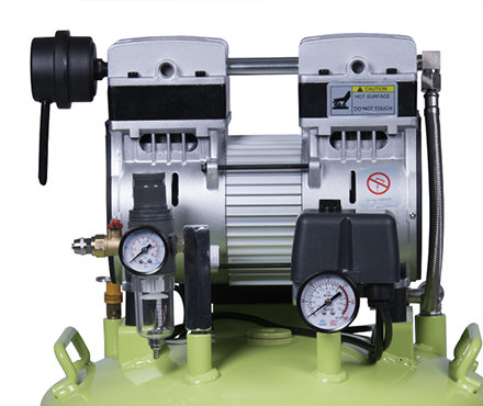 硅莱GA-81静音无油空压机泵头细节图