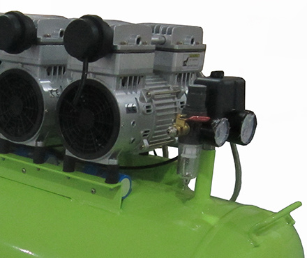 硅莱GA-85无油空压机泵头细节图