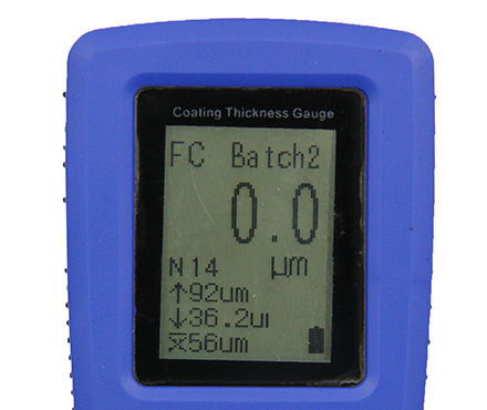 中科普锐PRCT110油漆厚度检测仪显示屏细节图