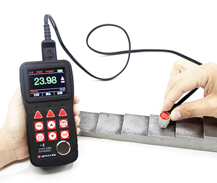 美泰MT600高精密超声波测厚仪测试演示图